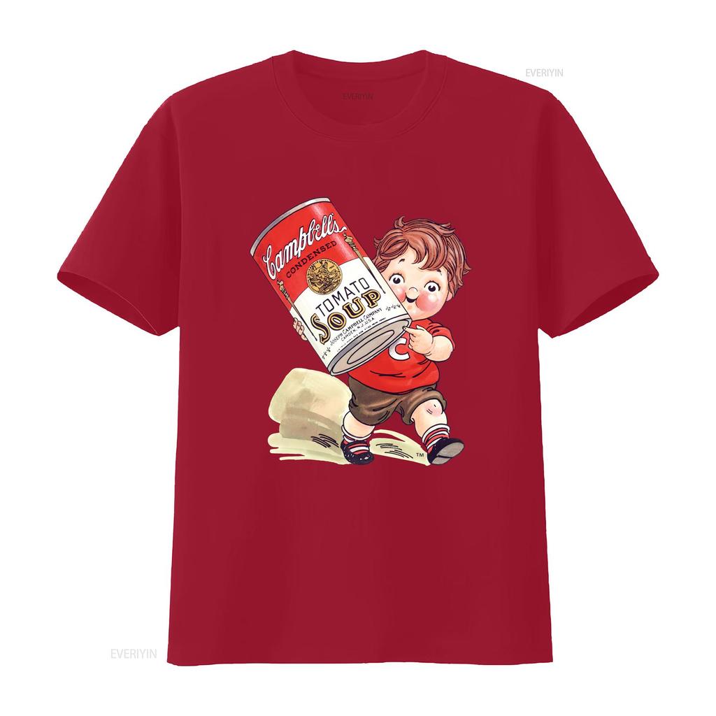 Campbell Suppe Kinderessen Maskottchen T-Shirt vintage Gewaschen Grafik Bequem Stilvoll Dehnbar Weich Herren Designer Kleidung Lässig