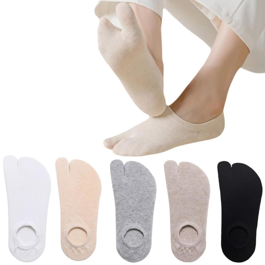 Tabi Set In 5 Comfortable Sports Foot Covers for Suitable for All Cute Socks Sizes Ech.Apr Women's Socks, 5-Pair Colors, Socks, Women, Breathable,