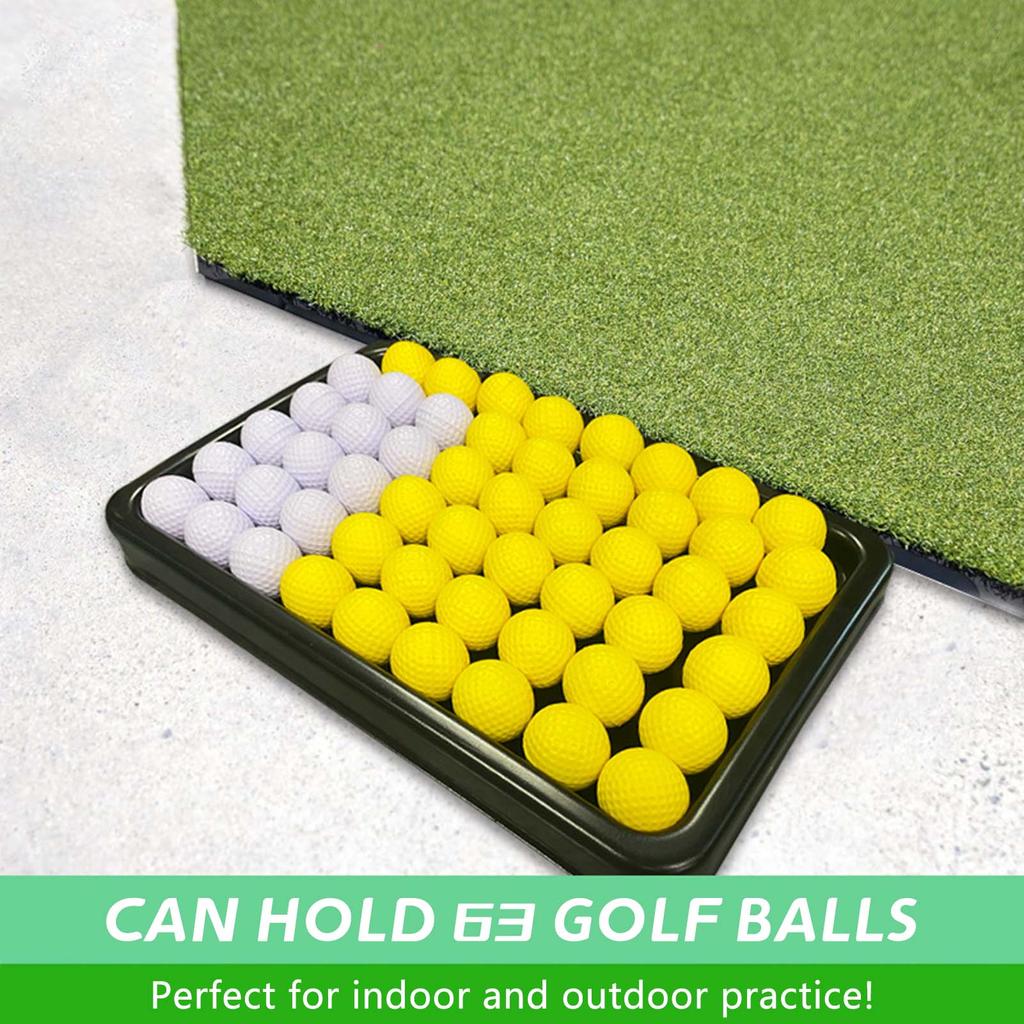 Large Golf Ball Holder Golf Driving Range Practice Balls Box Set Training Accessories with Storage Container for Golfers