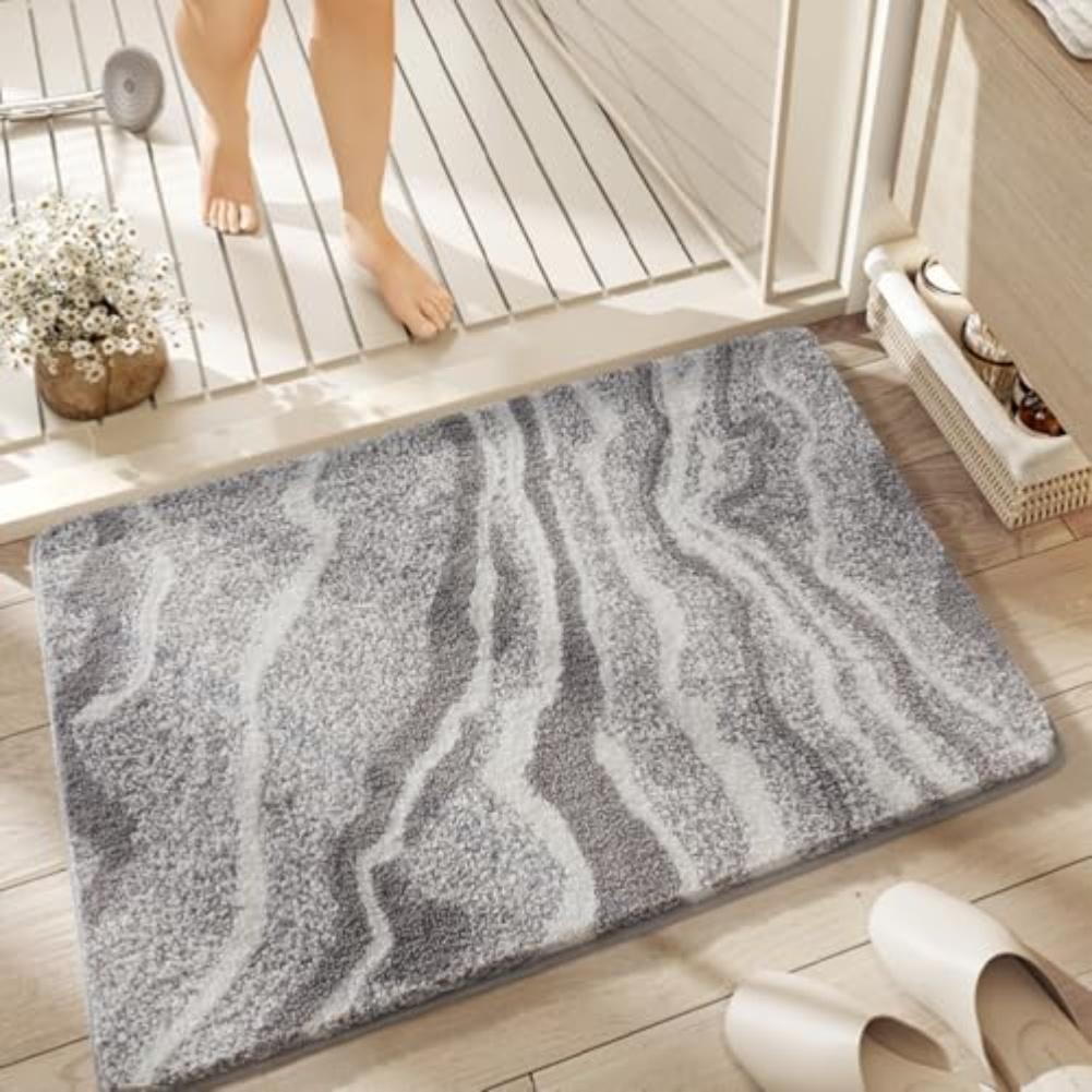 Marble Bath Mat Plush Bath Rug Microfiber Material 40*60cm