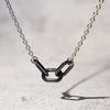 Jbans Classic Black Triple Ring Pendant Surgical Steel Chain Necklace (C2401-An789_Sv)