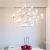 Nordic Luxury Modern LED Chandelier Designer Kitchen Pipe Chrome Lamp Hotel Living Room Room Room Decoration Lighting Fixtures