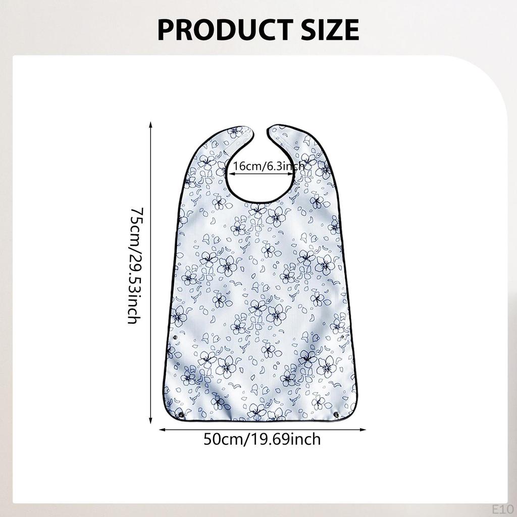 Adult Bib for Eating Clothing Protector Beautiful Protection Reusable Elderly Waterproof