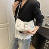 Temperament Belt Solid Color  New Fashion Texture Casual Simple Shoulder Crossbody Handbag