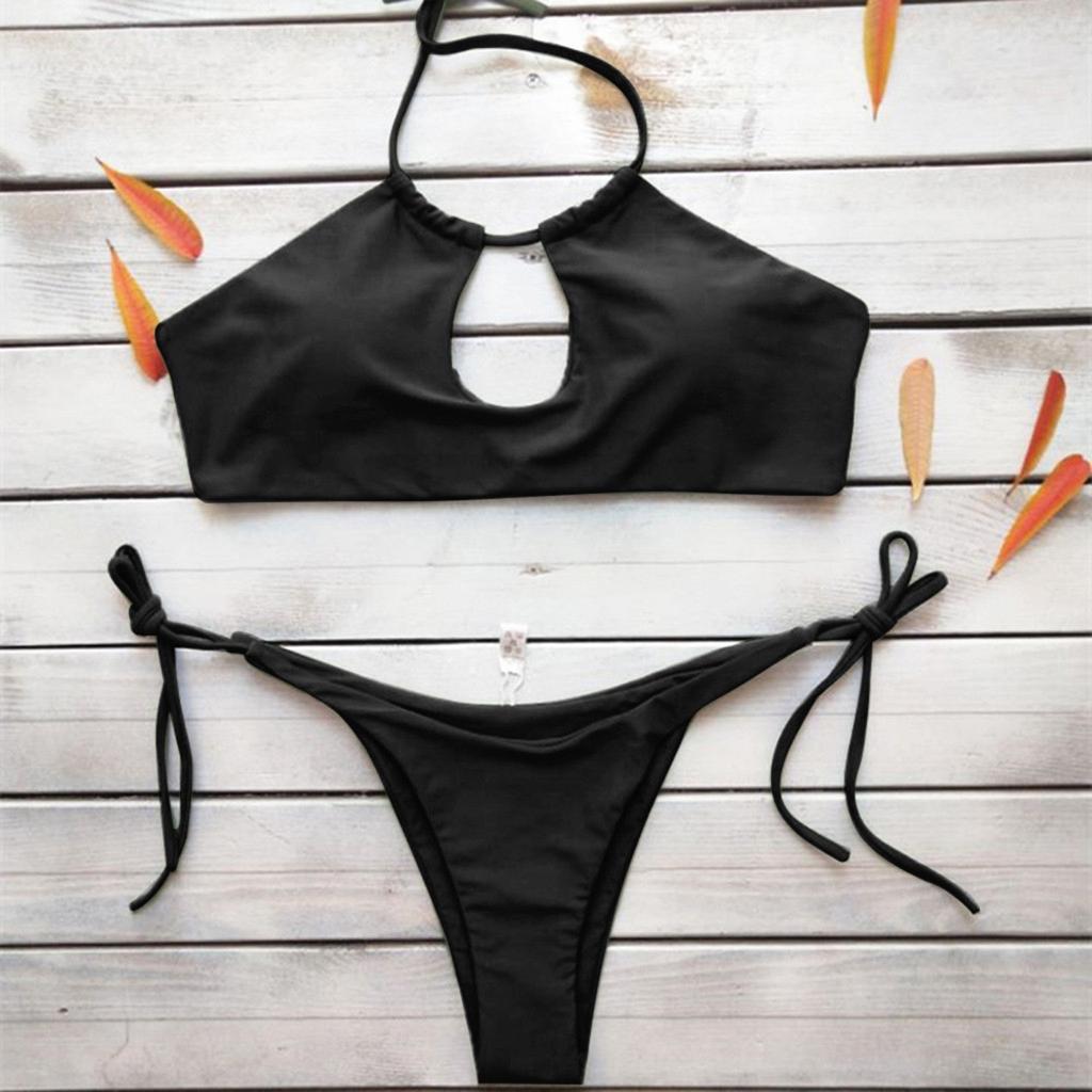 Women's Fashion Sexy Swimwear Two-piece Swimsuit Backless Bikini