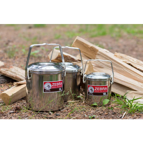 ZEBRA Stainless Steel Loop Handle Billy Can Pot, 10cm, 1516100