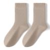 Men's Mid-calf Winter Warm High-elasticity Socks, Men's Socks, Anti-odor and Sweat-absorbing Solid Color Super Thick Wool Socks