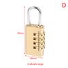 Mosazný Mini 3/4místný Číselný Kódový Zámek Kombinační Visací Zámek Visací Zámek Resetovatelný Na Cestovní Tašku Dveře Skříňku