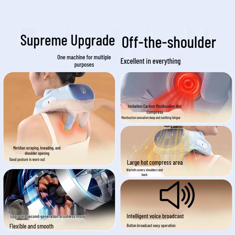 MIAOJIE R3 Supreme Upgrade Heated Shoulder & Neck Massager CN Plug (adapter Included)