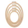 Set Of 4 Embroidery Hoop with Spring Clip Embroidery Display Frame Oval Stitching Hoop Embroidery Display Frame
