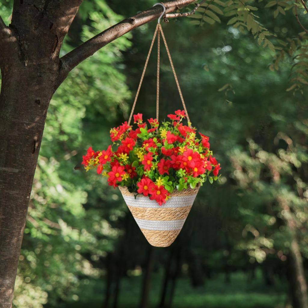 Simulated Flower Basket Decoration Flower Basket Spring Simulated Flower Decoration