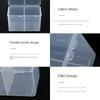 Clear Plastic Storage Box Dividers Multi-functional Organizer Swabs Makeup Brushes Tweezers Desktop Organizer Boxes Double-Layer