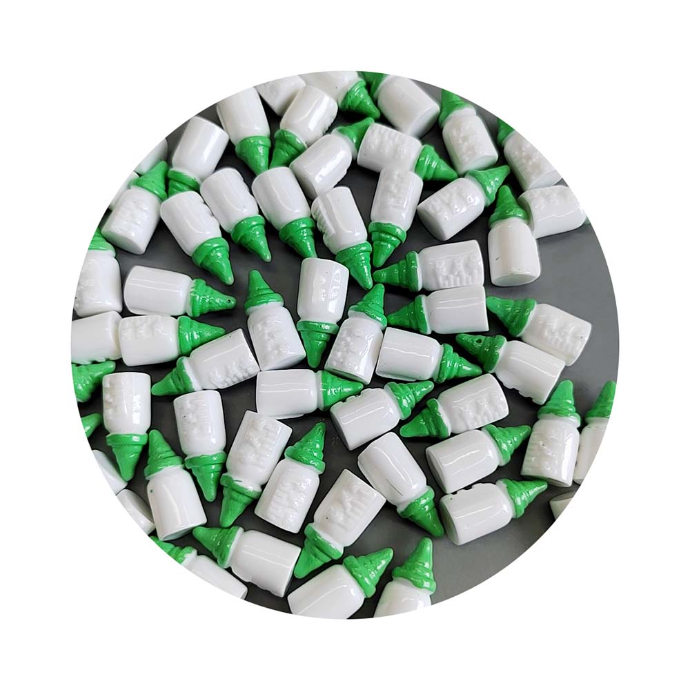 100PCS Resin Simulation Mini Milk Bottle Miniature Baby Cute Bottle Dolls House Accessories Fairy Garden Miniatures