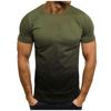 Men's Summer Gradient Color Round Neck Shorts Sleeve T-Shirt Men's Casual Fashion Loose T-Shirts
