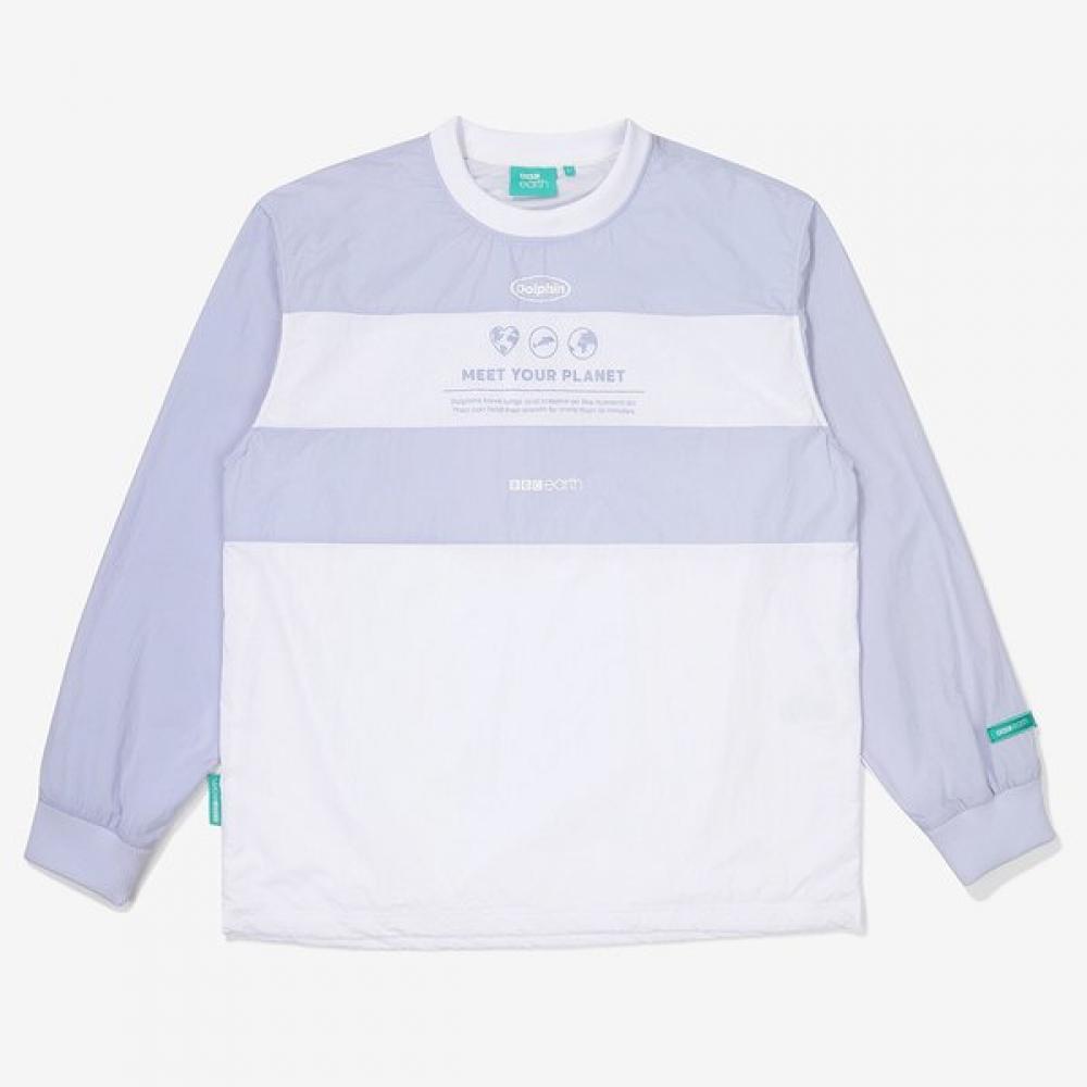 Color Block Lightweight Woven Sweatshirt  Purple  [23ss] PP/095/095