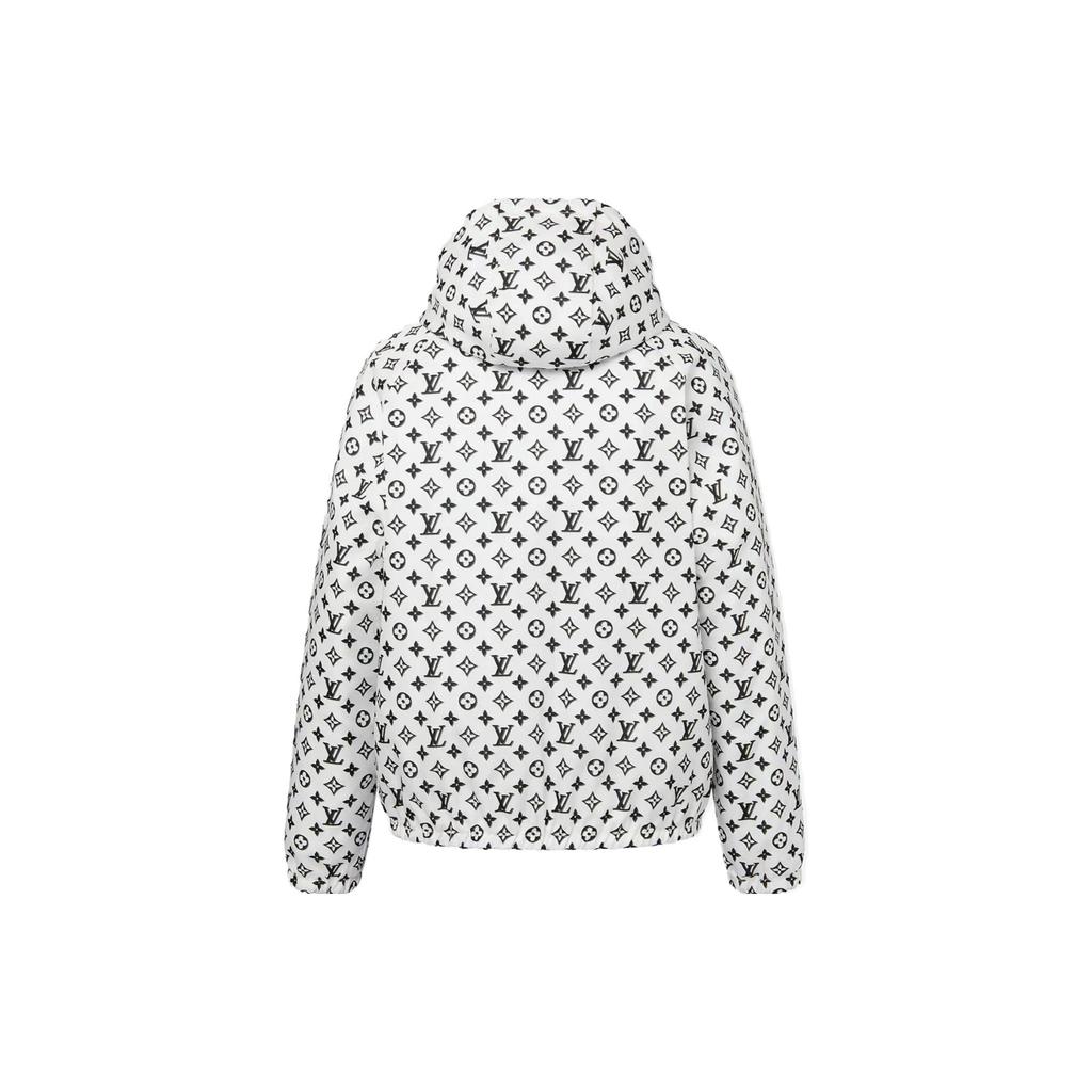 LOUIS VUITTON Reversible Pinstripe Nylon Hooded Jacket 1ABR9A