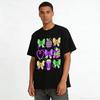Mardi Gras Bow Pencil Print Top Festive Casual Tee Pure cotton T-shirt