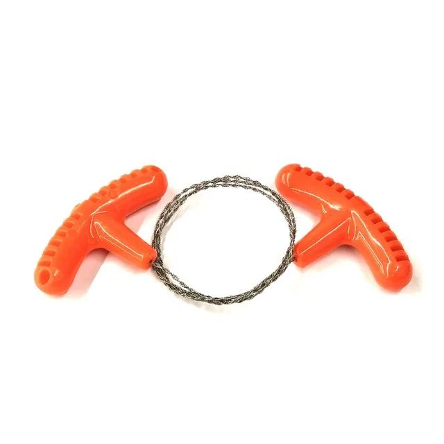 Finger Handle Wire Saw Stainless Steel Outdoor Survival Tool for Camping Hiking Bushcraft Lightweight Manual Chain Saw