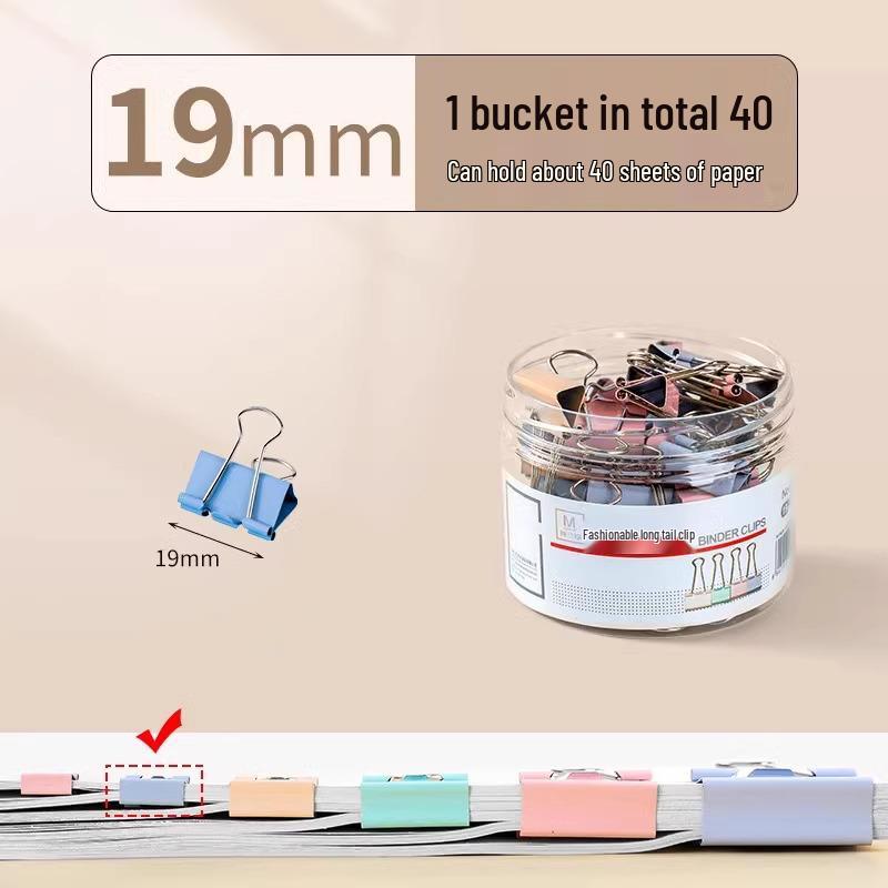 

Colored Swallowtail Binder Clips: Office Supplies for Classifying Small Stationery and Large Files