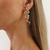 European American Twisted Snake Earrings Light Luxury Exquisite Zodiac Snake Animal Earrings For Women Trendy Fashion Jewelry