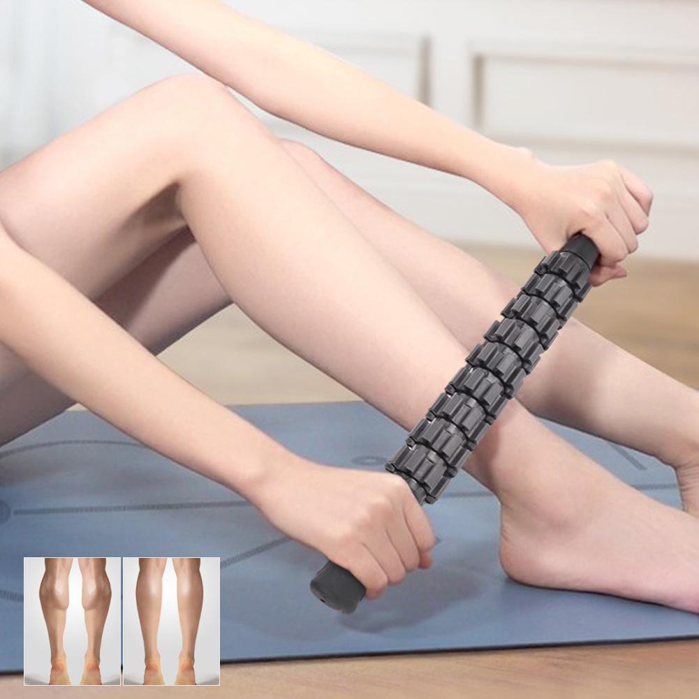 9 Gear Sports Massage Roller Stick Yoga Fitness Muscle Relax Workout Exercise Equipment Black