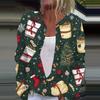 Women's Fashion Printed Long Sleeve Knitted Cardigan Button Down Jacket