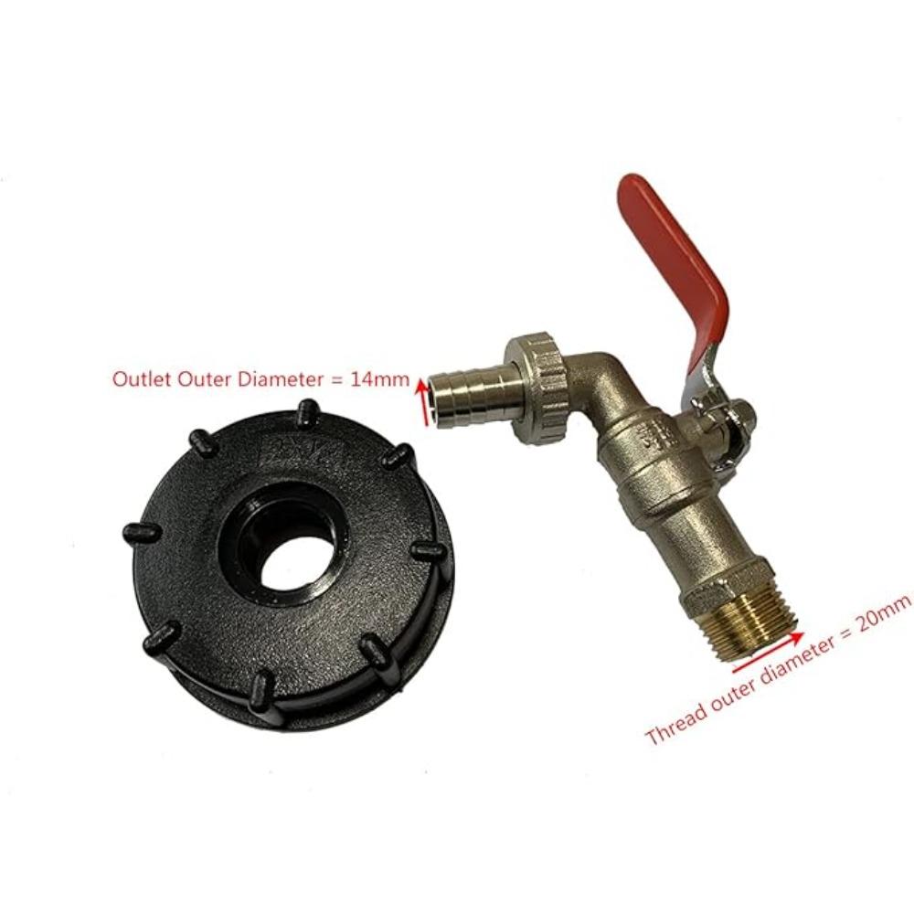 IBC Tank Brass Tap Adapter S60X6 Thread 10mm Garden Hose Connect Faucet Tank 1000 Liter IBC Tank Valve Fitting