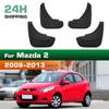 4 STÜCKE Auto Schmutzfänger Spritzschutz Kotflügel Auto Schmutzfänger Kompatibel mit Mazda 2 2008 2009 2010 2011 2012 2013
