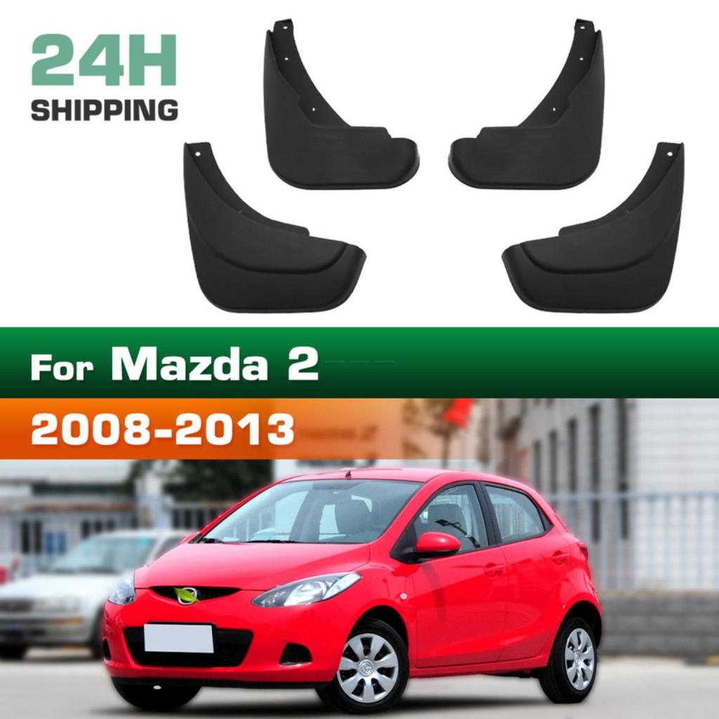 4 STÜCKE Auto Schmutzfänger Spritzschutz Kotflügel Auto Schmutzfänger Kompatibel mit Mazda 2 2008 2009 2010 2011 2012 2013