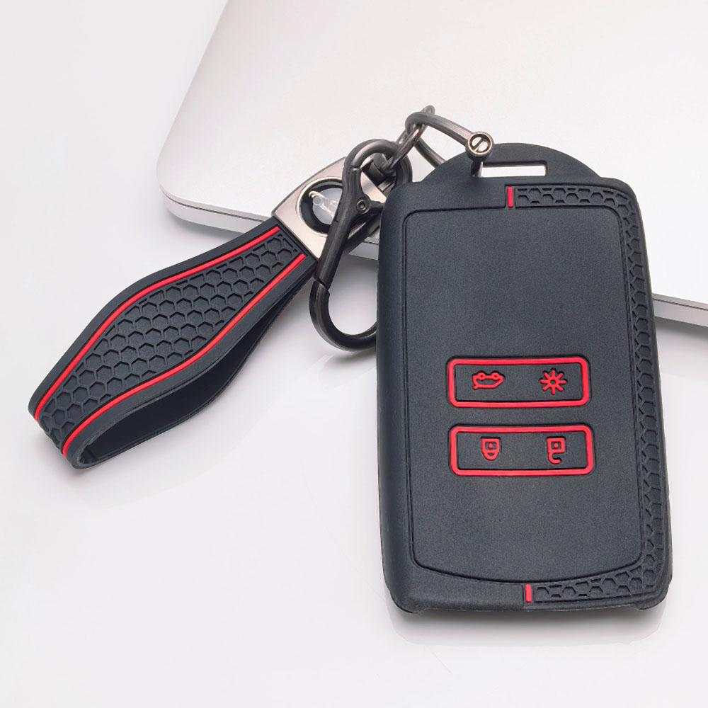 Sleutelhangerhoesje voor Renault Koleos Kadjar Megane Talisman Espace Captur Clio Scenic met Sleutelhanger Krasbestendige Bescherming Schokbestendige Bescherming