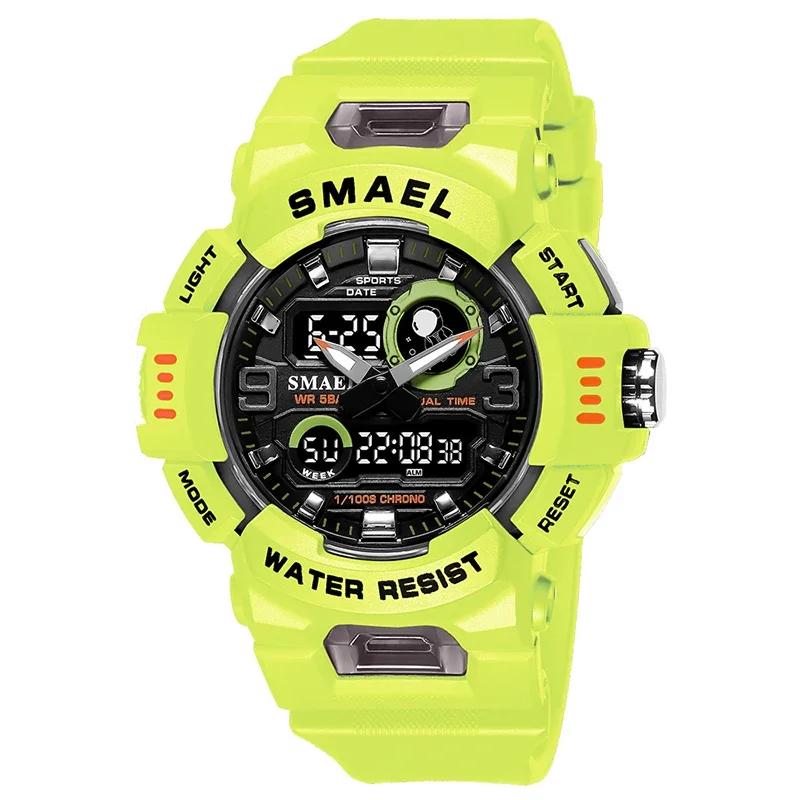 SMAEL Digital Watch LED 50m Waterproof Military Wristwatch Male Clocks Mens Watches Stopwatches Alarm Clock Sport Watches 8063