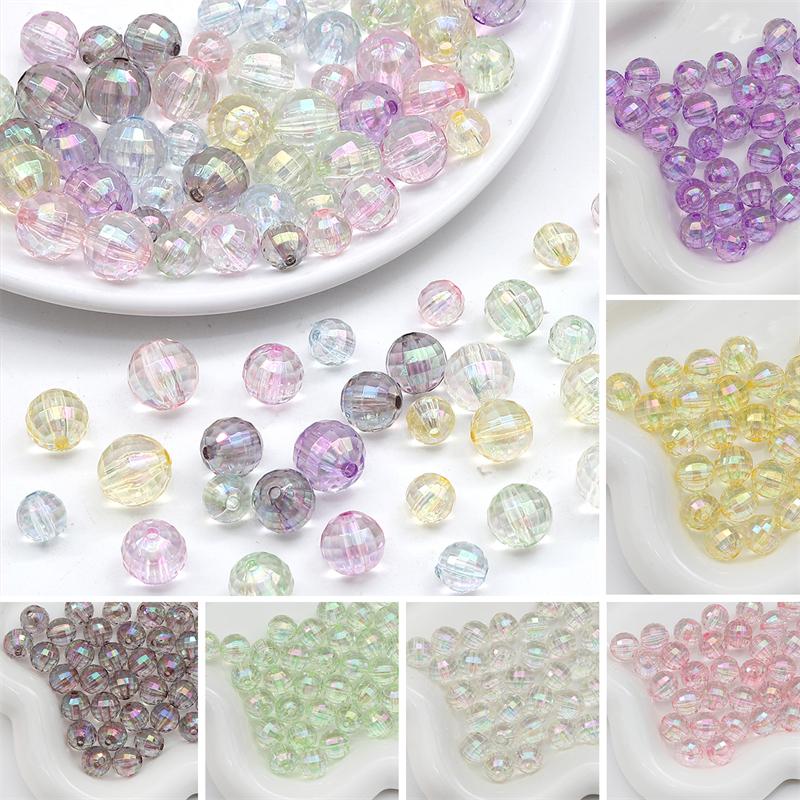 20 pz/borsa Acrilico Foro Dritto Colore Brillante Speciale A Classe 96 Viso Terra Perline Bracciale FAI DA TE Collana Orecchini Accessori di Gioielli