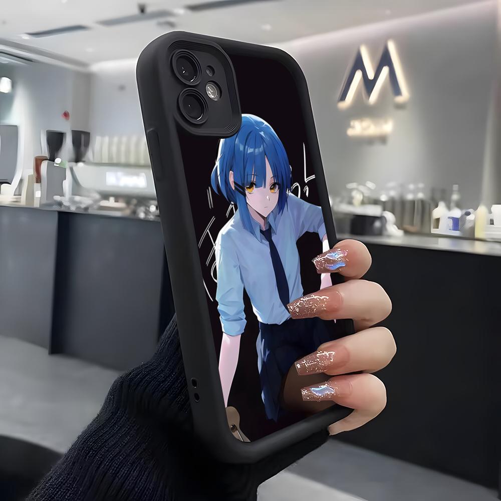 Anime Bocchi The Rock Ryo Yamada Phone Case For IPhone Air 17 Pro Max 16 E 15 14 Pro Max 13 12 11 Mini Plus Soft Silicone Black