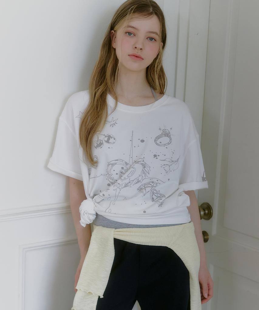 MICANE Ink & Heart Oversized Tee