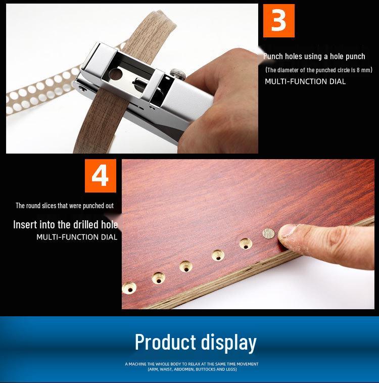 Handheld Eco-board Edge Banding Puncher and Nail Hole Filler with Countersink Drill Bit
