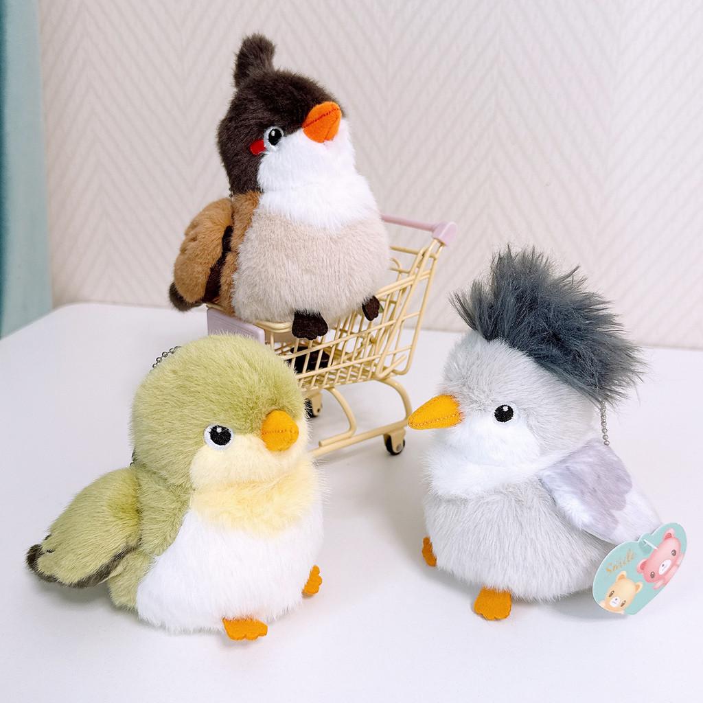Small Bird Plush Toy With Realistic Features For Playroom And Desk Decor