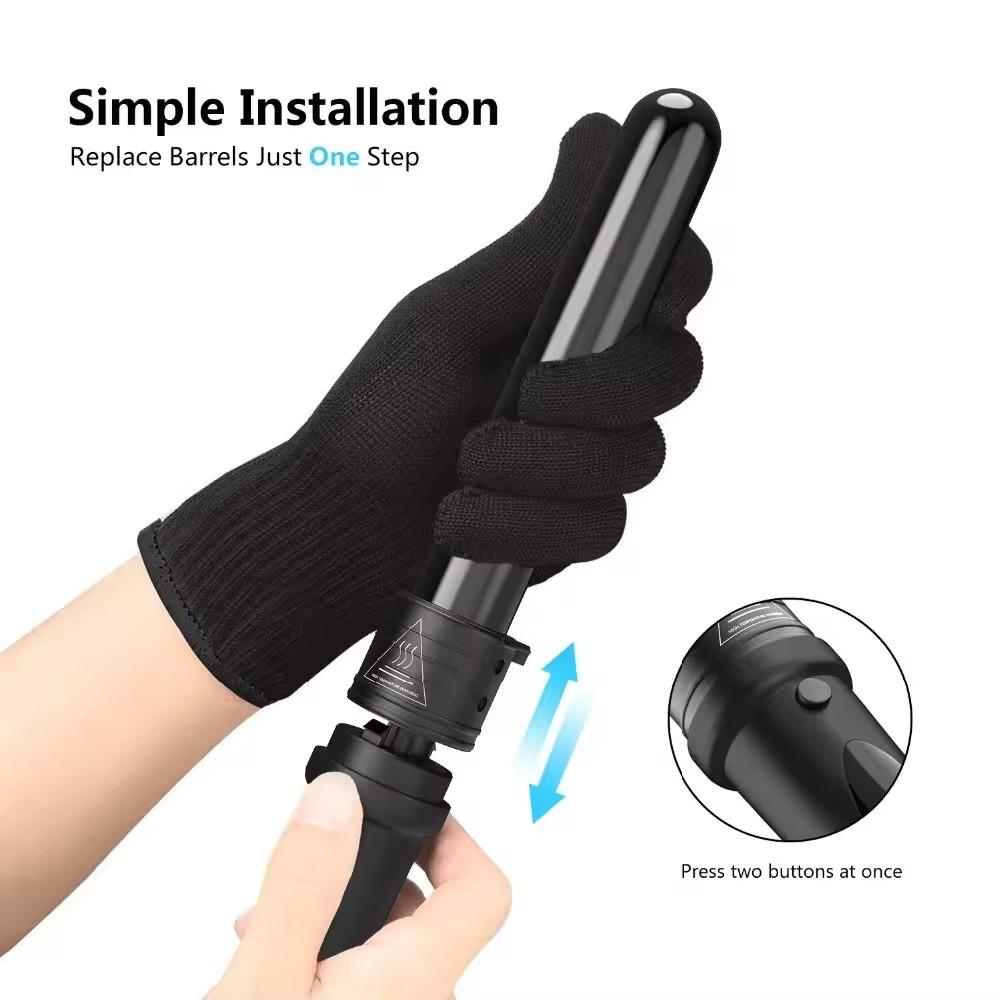 Multi-function LED 6-in-1 Curling Iron Egg Curling Iron 6pcs Replaceable Curling Tube Ceramic Gourd Tubes Hair Curler Ceramic Hair Rollers Set