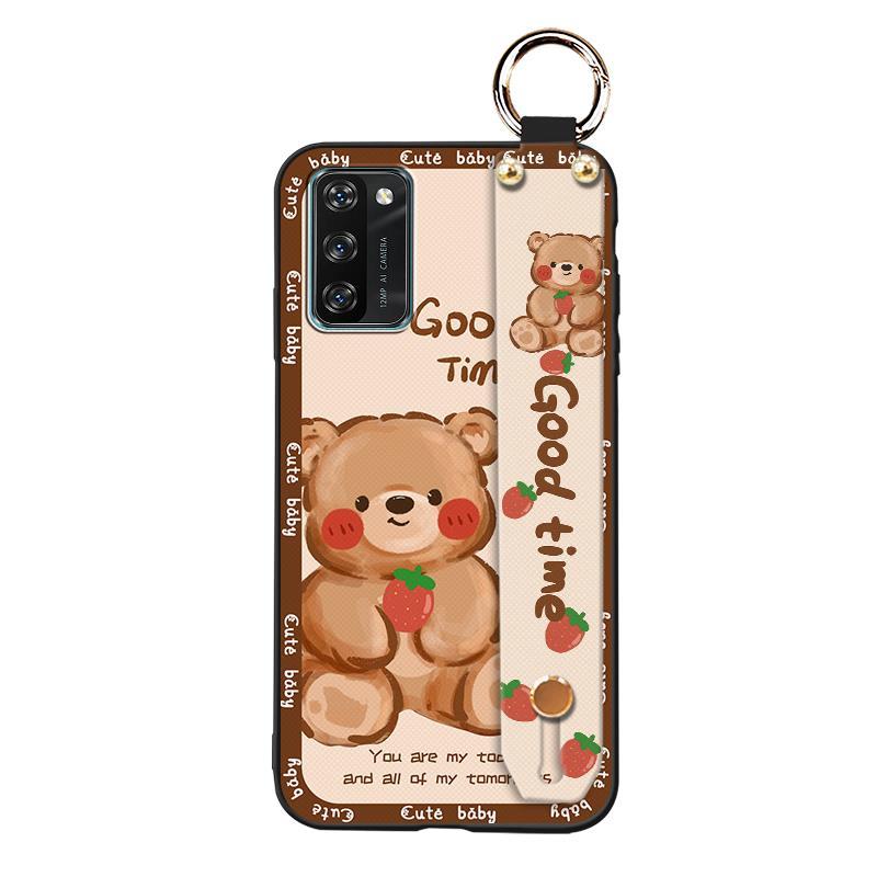 Cute Ring Phone Case For Blackview A100 Anti-knock Wristband Protective Kickstand Cartoon Silicone Fashion Design