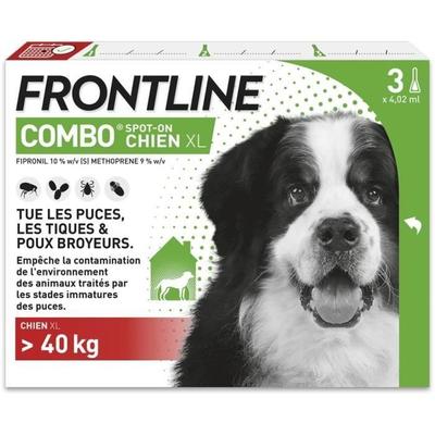 Frontline Combo Hund - Floh-Zeckenmittel für Hund XL - 40-60kg - 3 Pipetten