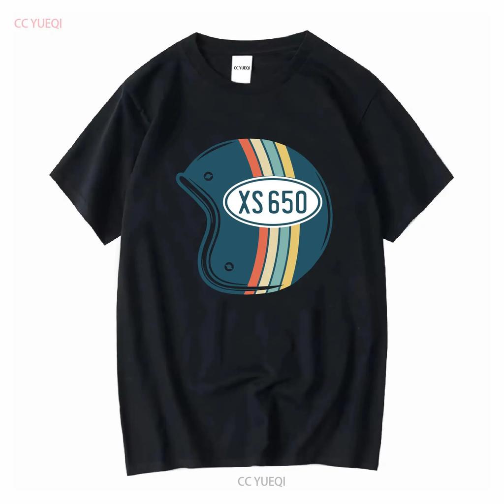 XS650 Retro Old Style HelmeT T Shirt XS 650 Cafe Racer Vintage Look Long or Short Sleeves Vintage Washed Unisex Comfortable