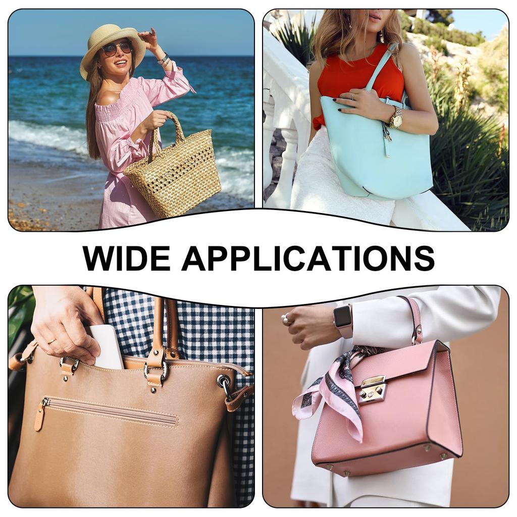 uxcell Handbag Organizer Insert, Small Felt Bag Organizer, Mini Bag Storage & Finishing Inner with Zipper (Orange)