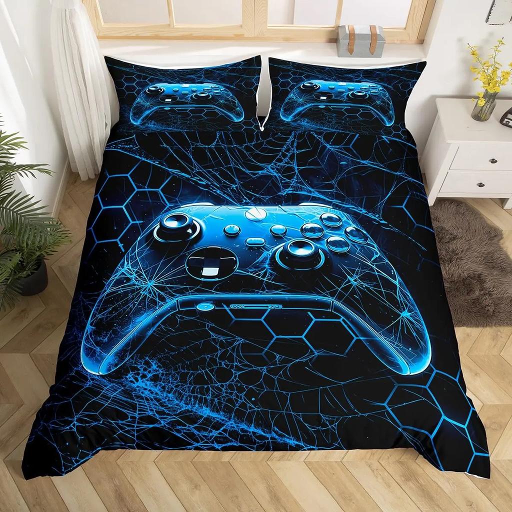 Comforter Boys Gaming King Queen Video Games Gamepad Bedding Set Cool Gamepad Theme Comforter Teens Gamer
