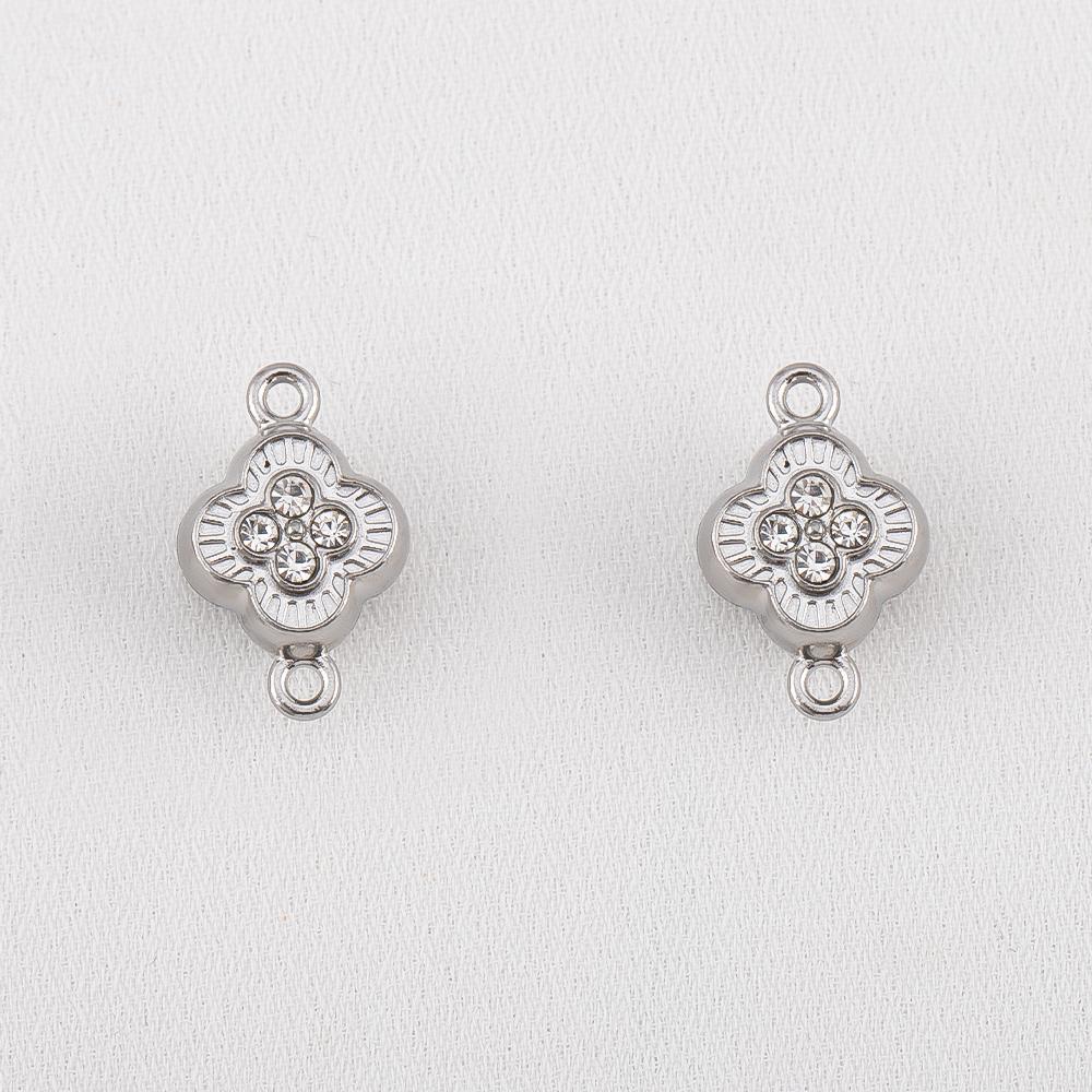 1Set Magnetic Buckle Stainless Steel Round Heart Clasp Flower Connector Bracelet Necklaces Jewelry Making DIY End Converter