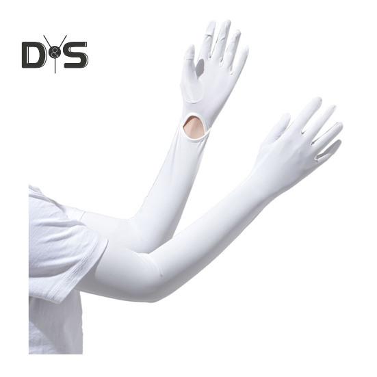 

Женские длинные перчатки с защитой от ультрафиолета, перчатки с закрытыми пальцами, охлаждающие перчатки для рук, летние перчатки для вождения, занятий спортом на открытом воздухе, велоспорта белый