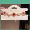 Vintage Artificial Pearl Pendant Bracelet With Rhinestone Embellishments For Womens Fashion Jewelry