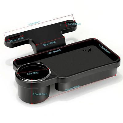 Car Cup Holder Headrest Cell Phone And Beverage Tray Organizer Multifunctional Beverage Water Cup Hand Free Seat Detachable