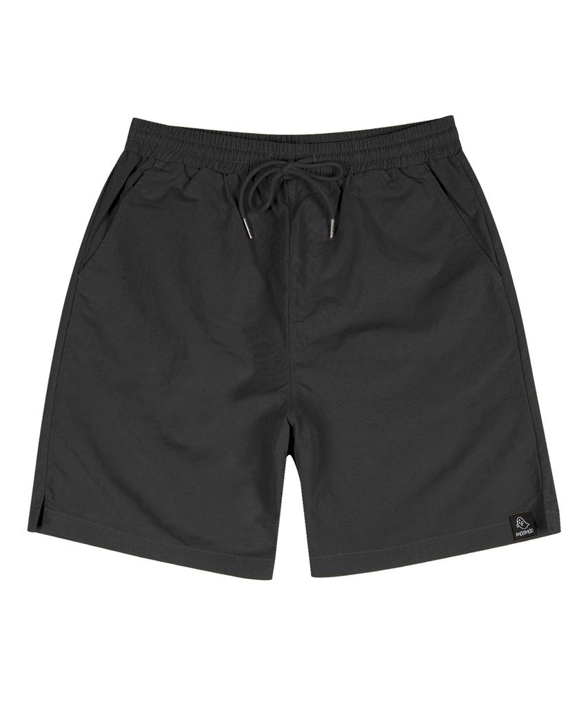 MOZMOZ [2Pack] Nylon Elastic Waist Basic Shorts