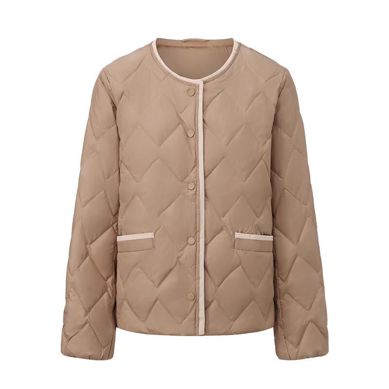 Yalu EW Women's Round Neck Diamond Quilted Lightweight Down Jacket