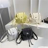 Korean Style Heart Embroidered Pu Shoulder Bag With Chain Chain For Daily Casual Use