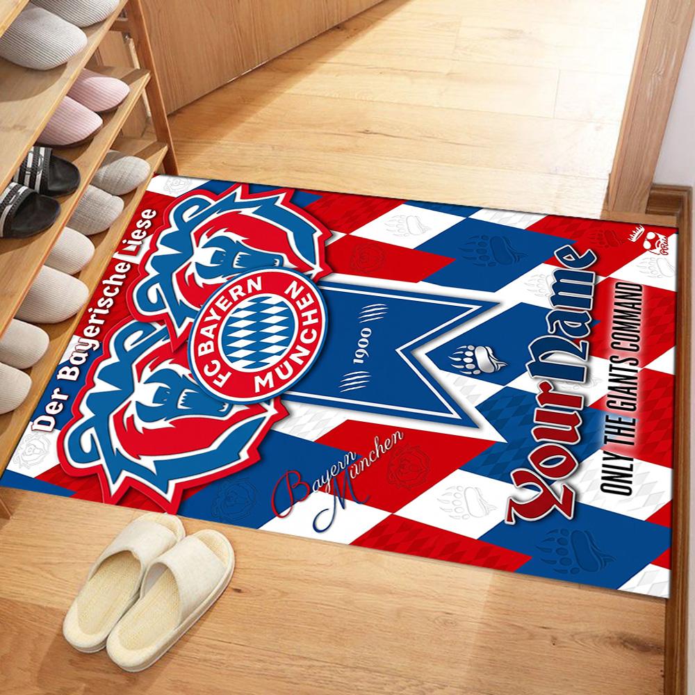 Bayern Munich Customize Your Name Area Rug Perfect for Game Room Study room Foyer Bedrooms Antislip Carpet Anime Office Decor Wedding Party Gift